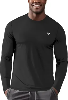 Zengjo Mens Baselayer Shirt Long Sleeve Athletic Running T Shirts Lightweight Undershirt